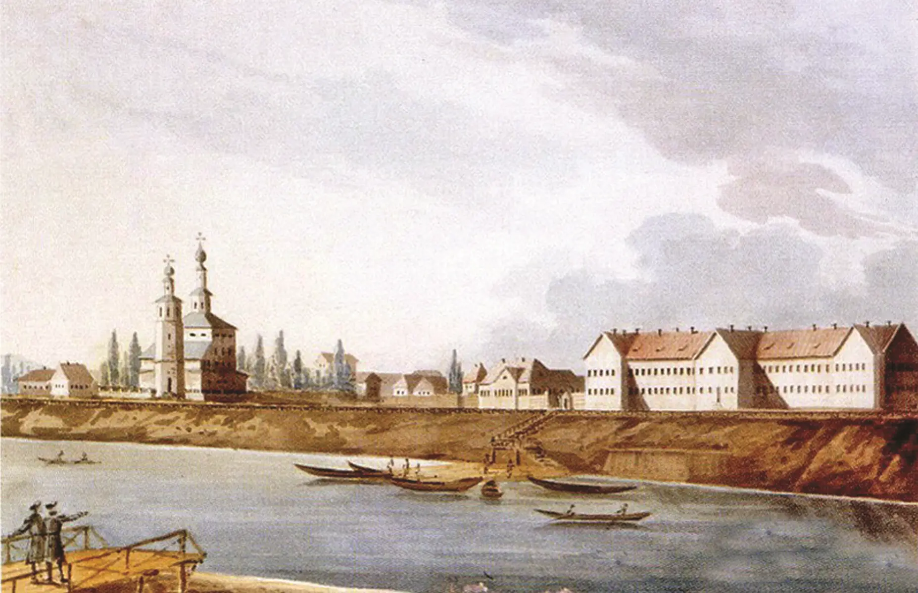 Вид города Архангельска в 1826 году